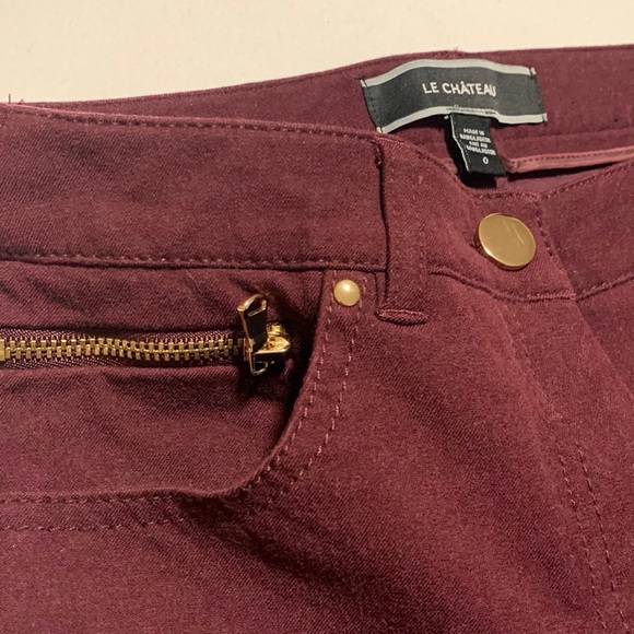 Le Chateau Maroon Pants size 0 (XS to S) - Picture 1 of 4